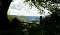 Devon hills with gate in foreground