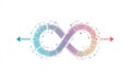 Devops Agile concept with single continuous line. Programming team workflow menu system. Design sketch outline