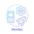 DevOps blue gradient concept icon Royalty Free Stock Photo