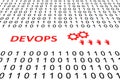 DEVOPS concept binary code 3d