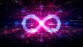 DevOps Concept with Infinite Loop on Abstract Technology Background Royalty Free Stock Photo