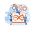 DevOps Concept Tiny Programmers Practice Development and Software Operations Software Engineering Culture Computer System Royalty Free Stock Photo