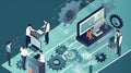 DevOps continuous integration continuous delivery automat created with generative AI