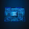 DevOps Dev Ops software development digital icon Royalty Free Stock Photo