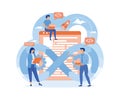 DevOps developers characters, software delivery automation process concept. Software development operations workflow. Royalty Free Stock Photo