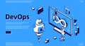 DevOps, development operations banner Royalty Free Stock Photo