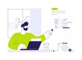 DevOps engineering abstract concept vector illustration.