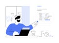 DevOps engineering abstract concept vector illustration.