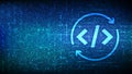 Devops icon made with binary code. Agile development and optimisation. Software engineering. Software development practices Royalty Free Stock Photo