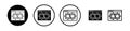 DEVOPS line icon isolated on white background