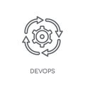 DEVOPS linear icon. Modern outline DEVOPS logo concept on white