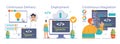 DevOps set. Software development methodology. Software development Royalty Free Stock Photo