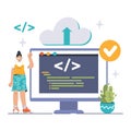 DevOps. Software development methodology. Software development Royalty Free Stock Photo