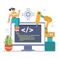 DevOps. Software development methodology. Software development Royalty Free Stock Photo