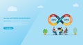 Devops software development practices for website template banner design page - vector Royalty Free Stock Photo