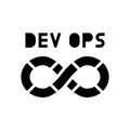 devops software glyph icon vector illustration Royalty Free Stock Photo