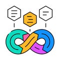 devops software icon color illustration