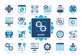 Devops solid icon set Royalty Free Stock Photo
