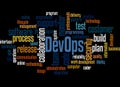 DevOps word cloud concept 3 Royalty Free Stock Photo