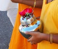 Devotee Carrying Milk Pot Royalty Free Stock Photo