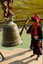 A Devotee of The Golden Pagoda of Bagan, Myanmar