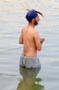 A devotee at Golden temple Royalty Free Stock Photo