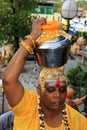 A devotee in the Hindu festival of Thaipusam. Royalty Free Stock Photo