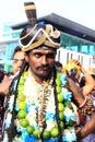 A devotee in the Hindu festival of Thaipusam. Royalty Free Stock Photo