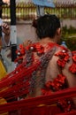 Devotee in Thaipusam procession Royalty Free Stock Photo