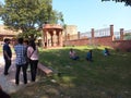 devotees in Bahu Fort, Jammu, for paying tribute to Bawe Wali Mata during Navratri Festival