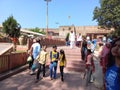 devotees in Bahu Fort, Jammu, for paying tribute to Bawe Wali Mata during Navratri Festival