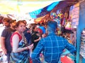 souvenir shopping in local market outside Bahu Fort, Bawe Wali Mata temple in Jammu Royalty Free Stock Photo