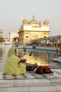 Devotees in the complex of Golden Temple, Amritsar Royalty Free Stock Photo