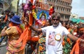 Devotees dancing on streets