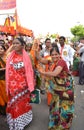 Devotees dancing on streets
