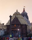 Devotees at the entrance of Hindu Temple (Jagannath Temple) at Puri, Odisha, India.