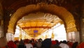 Devotees at Golden Temple, Amritsar, India. Sikh Religion Royalty Free Stock Photo