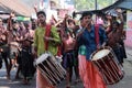Devotees of Lord Ayyappa perform ' Erumeli Petta Thullal'