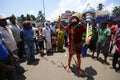 Devotees at puri odisha india during ratha yatra festival