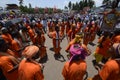 Devotees at puri odisha india during ratha yatra festival