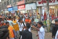 Devotees take out a procession with weapons on Rama Navami in Burdwan.