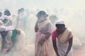 Devotees take part in the 'Pongala' ritual in Attukal,Kerala