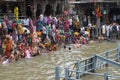 Devotees Taking Holy bath in Temple,Nasik,Maharashtra,India