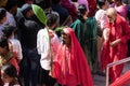 Devotees throng during Navratri Festival at Kamakhya temple, in Guwahati, Assam, India on 22 October 2023