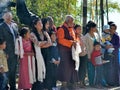 Devotees Waiting For Spiritual Leader