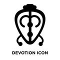 Devotion icon vector isolated on white background, logo concept