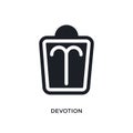 devotion isolated icon. simple element illustration from zodiac concept icons. devotion editable logo sign symbol design on white