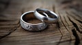 devotion silver wedding rings Royalty Free Stock Photo