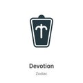 Devotion vector icon on white background. Flat vector devotion icon symbol sign from modern zodiac collection for mobile concept