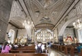 Devout Filipino worshipers of all ages, gather for worship,inside the iconic Basilica of Saint Nino,Cebu\'s oldest church
